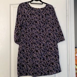 Floral print shift dress